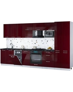 Кухонный гарнитур Интерлиния Мила Gloss 3.6-ПМ4