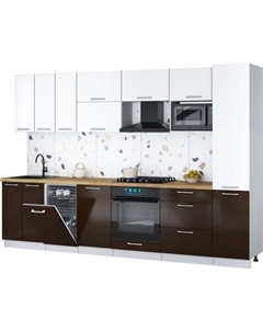 Кухонный гарнитур Интерлиния Мила Gloss 3.1-ПМ4