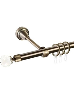 Карниз для штор АС ФОРОС Grace D19Г + наконечники Кристалл Ас форос