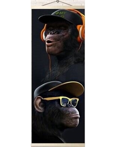 Картина по номерам Молли Обезьяны 35x88 / HRP0048 Molli