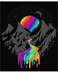 Картина по номерам Флюид Радужный водопад 40x50 / BHR0562