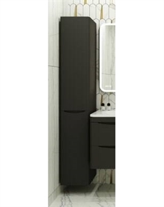 Шкаф-пенал для ванной Symbolite Бергамо L Люкс Plus с корзиной