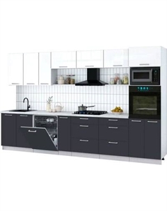 Кухонный гарнитур Интерлиния Мила Gloss 3.5-ПМ1-2