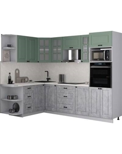Кухонный гарнитур Интерлиния Мила Деко 1.68x2.6 LV