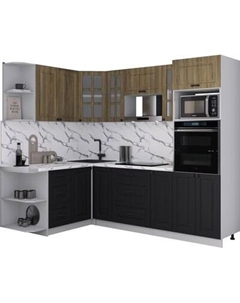 Кухонный гарнитур Интерлиния Мила Деко 1.68x2.4 LV