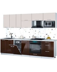 Кухонный гарнитур Интерлиния Мила Gloss 2.9-ПМ4