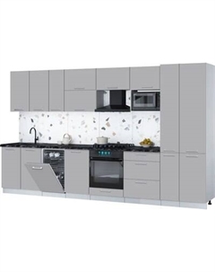 Кухонный гарнитур Интерлиния Мила Gloss 3.6-ПМ4