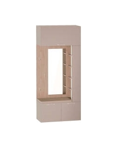 Секция в прихожую Мебельград Джерси с зеркалом и подсветкой