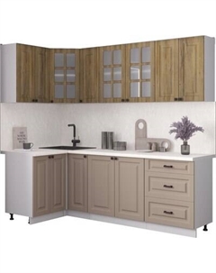 Кухонный гарнитур Интерлиния Мила Деко 1.2x2.3