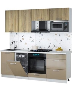 Кухонный гарнитур Интерлиния Мила Gloss 2.15-ПМ4