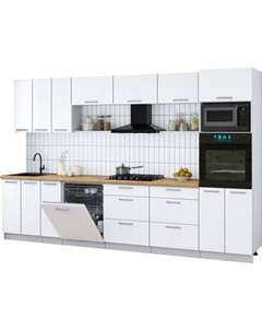 Кухонный гарнитур Интерлиния Мила Gloss 3.3-ПМ1-2