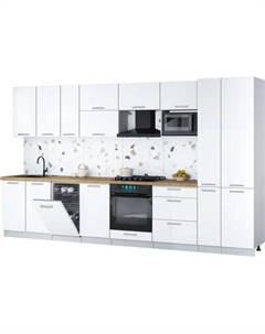 Кухонный гарнитур Интерлиния Мила Gloss 3.6-ПМ4