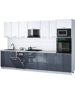 Кухонный гарнитур Интерлиния Мила Gloss 3.25-ПМ3