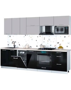 Кухонный гарнитур Интерлиния Мила Gloss 2.9-ПМ4
