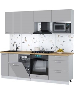 Кухонный гарнитур Интерлиния Мила Gloss 2.25-ПМ4