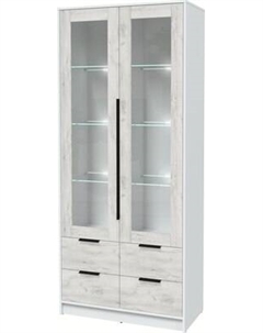 Шкаф с витриной Интерлиния Концепт КТ-ШВ2 с подсветкой