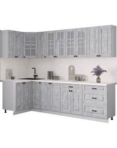 Кухонный гарнитур Интерлиния Мила Деко 1.2x2.7