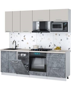 Кухонный гарнитур Интерлиния Мила Gloss 2.25-ПМ4