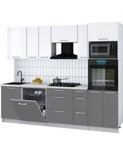 Кухонный гарнитур Интерлиния Мила Gloss 2.6-ПМ1