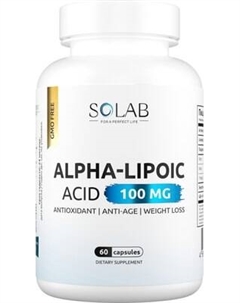 Жирные кислоты SOLAB Альфа Липоевая кислота Solab