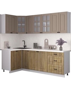 Кухонный гарнитур Интерлиния Мила Деко 1.2x2.3