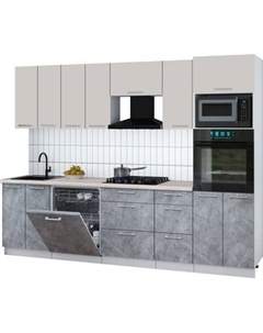 Кухонный гарнитур Интерлиния Мила Gloss 2.8-ПМ1
