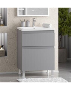 Тумба с умывальником Misty Лаки 60 / П-Лак-01060-5012Я+RCW-140360WH