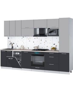 Кухонный гарнитур Интерлиния Мила Gloss 3.1-ПМ4