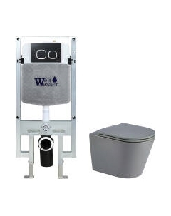 Унитаз подвесной с инсталляцией WeltWasser Amberg 497 ST + Salzbach 041 MT-GR + Amberg RD-BL Weltwasser