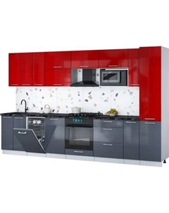 Кухонный гарнитур Интерлиния Мила Gloss 3.4-ПМ4