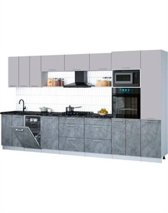 Кухонный гарнитур Интерлиния Мила Gloss 3.7-ПМ3
