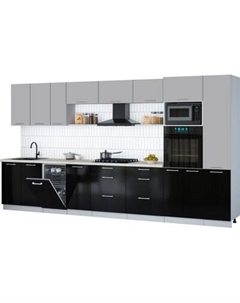Кухонный гарнитур Интерлиния Мила Gloss 3.9-ПМ3