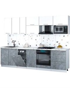 Кухонный гарнитур Интерлиния Мила Gloss 2.9-ПМ4