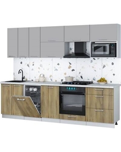 Кухонный гарнитур Интерлиния Мила Gloss 2.7-ПМ4