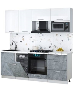 Кухонный гарнитур Интерлиния Мила Gloss 2.15-ПМ4