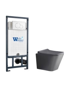 Унитаз подвесной с инсталляцией WeltWasser Marberg 507 + Gelbach 041 MT-GR + Mar 507 RD GL-WT Weltwasser