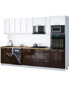 Кухонный гарнитур Интерлиния Мила Gloss 3.0-ПМ3