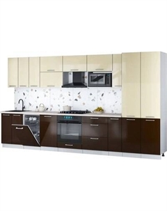 Кухонный гарнитур Интерлиния Мила Gloss 3.8-ПМ4