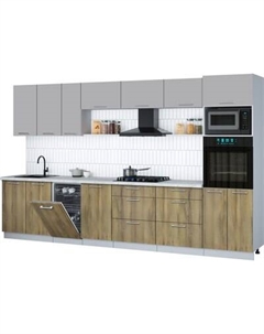 Кухонный гарнитур Интерлиния Мила Gloss 3.5-ПМ3