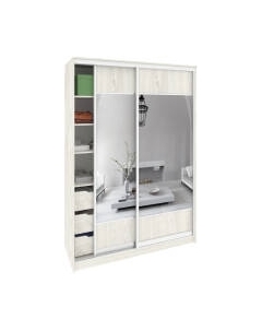 Шкаф-купе Кортекс-мебель Сенатор ШК10 Геометрия ДСП с зеркалом