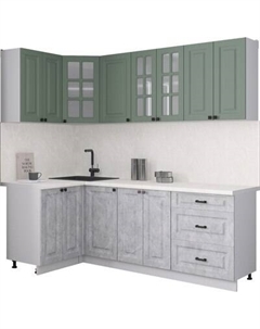 Кухонный гарнитур Интерлиния Мила Деко 1.2x2.2