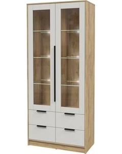 Шкаф с витриной Интерлиния Концепт КТ-ШВ2 с подсветкой