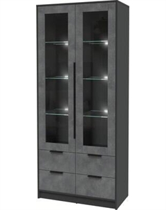Шкаф с витриной Интерлиния Концепт КТ-ШВ2 с подсветкой