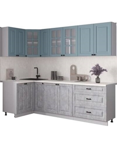 Кухонный гарнитур Интерлиния Мила Деко 1.2x2.5