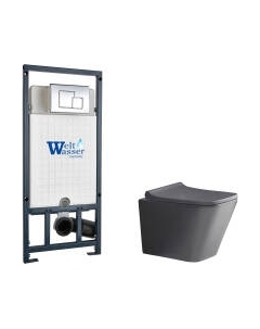 Унитаз подвесной с инсталляцией WeltWasser Marberg 507 + Gelbach 041 MT-GR + Mar 507 SE Weltwasser
