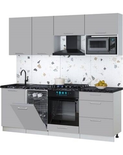 Кухонный гарнитур Интерлиния Мила Gloss 2.15-ПМ4