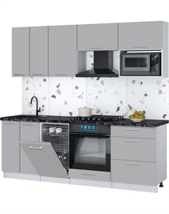 Кухонный гарнитур Интерлиния Мила Gloss 2.25-ПМ4