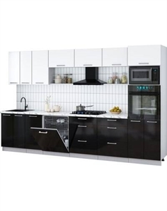 Кухонный гарнитур Интерлиния Мила Gloss 3.4-ПМ1-2