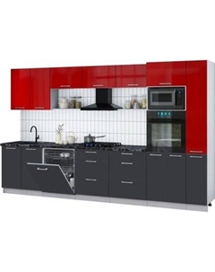 Кухонный гарнитур Интерлиния Мила Gloss 3.5-ПМ1