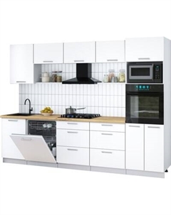 Кухонный гарнитур Интерлиния Мила Gloss 2.9-ПМ1